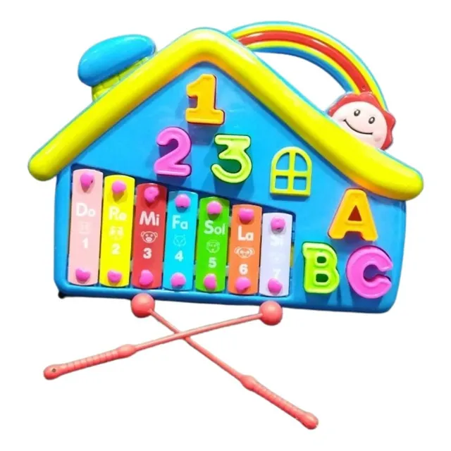 Xilófono Figura Casita Juguete Musical Niños Marimba Regalo