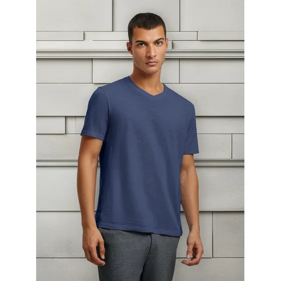 Camiseta Básica Masculina Modelo Flamé - N2k5