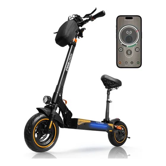 Scooter Eléctrico T4A Honey Whale 45km/h-Velocidad 35km-Autonomía Max Plegable Adultos Motor Max-750W Capacidad de la Batería 10AH Honeywhale Patin electrico con Bluetooth
