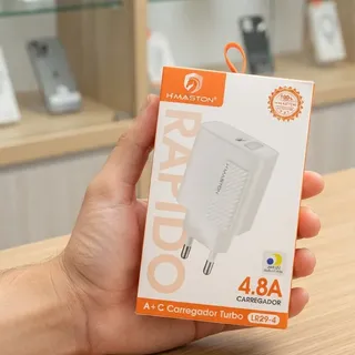 Carregador H'maston Lr29-4 Usb-c Turbo 4.8a Branco