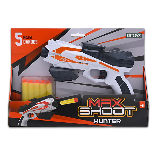 Pistola Max Shoot Hunter 5 Dardos Ditoys