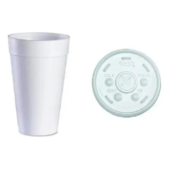 Vaso Termico De Unicel De 1 Litro Con Tapa 150 Pzs Cada Uno