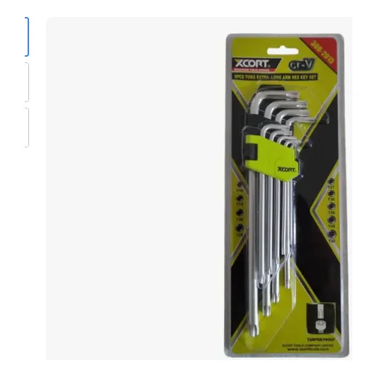 Set De Llaves Torx  Brazo Extra Largo Xcort