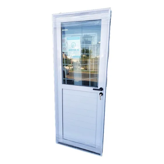Puerta Aluminio 1/2 Vidrio Entero