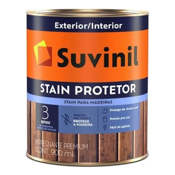 Stain Protetor Madeira Acetinado Mogno Suvinil 900ml
