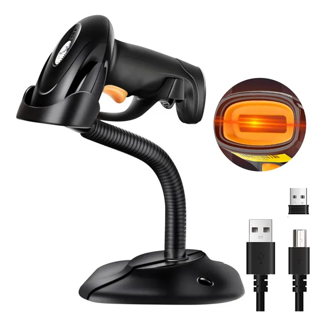 Aomu Lector Código De Barras 1d/2d Inalámbrico + Soporte