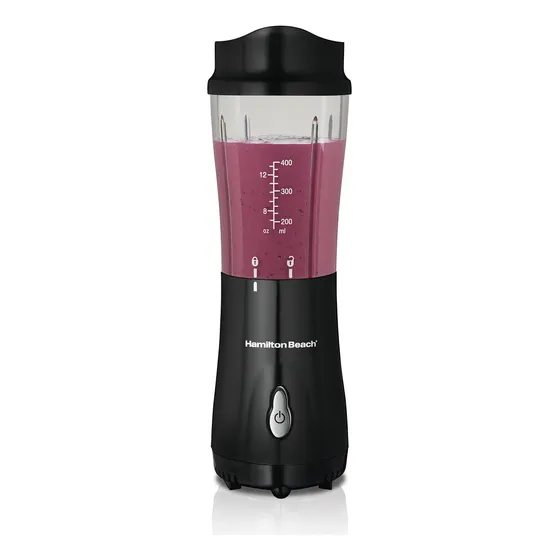 Licuadora Portátil Hamilton Beach 51101 414.029 Ml Negra Con Vaso De Plástico 127v