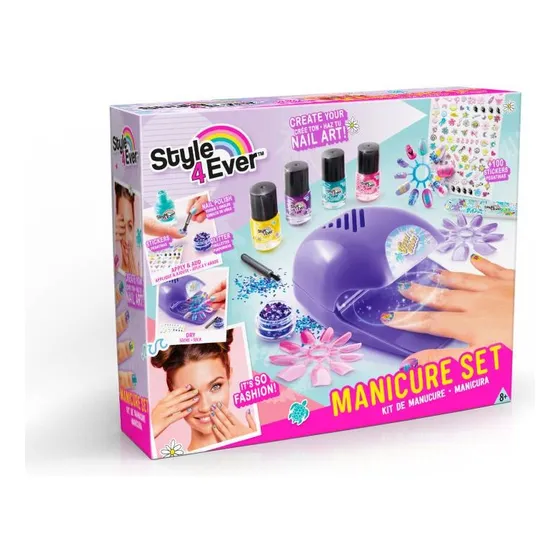 Set  De Uñas Artísticas  Con Lampara Style 4 Ever