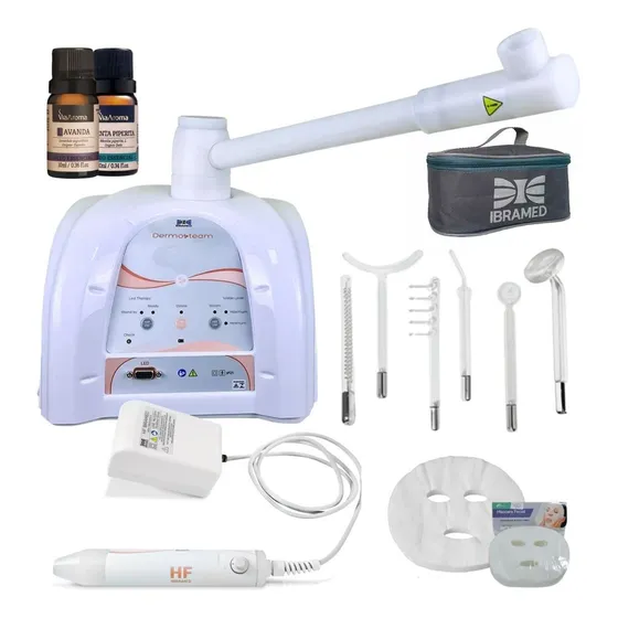 Vapor De Ozonio Dermosteam Ibramed + Hf Alta Frequencia Kit 220V