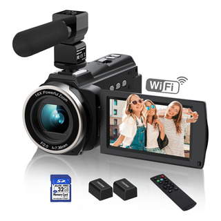 Videocámara Digital 4k/60fps 48 Mp Visión Nocturna Wifi +32g Videocámara Digital 4k/60fps 48 Mp Visión Nocturna Wifi +32g