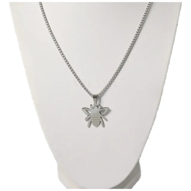 Cadena Dije Abeja Acero Quirúrgico Regalo Dia Maestra Joyas