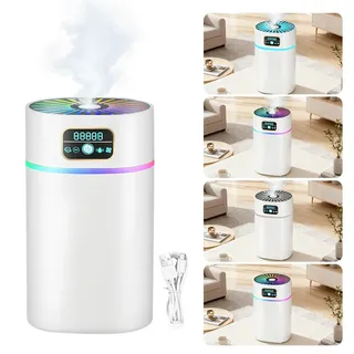 Hutiirich Difusor De Aceites Esenciales Aromas Humidificadores Casa 1100ml Gran Capacidad Blanco 4modos Luz Nocturna Colorida Usb Conectar 5v3w 50ml/hora Adecuado Para Ambientes Secos Como El Invierno