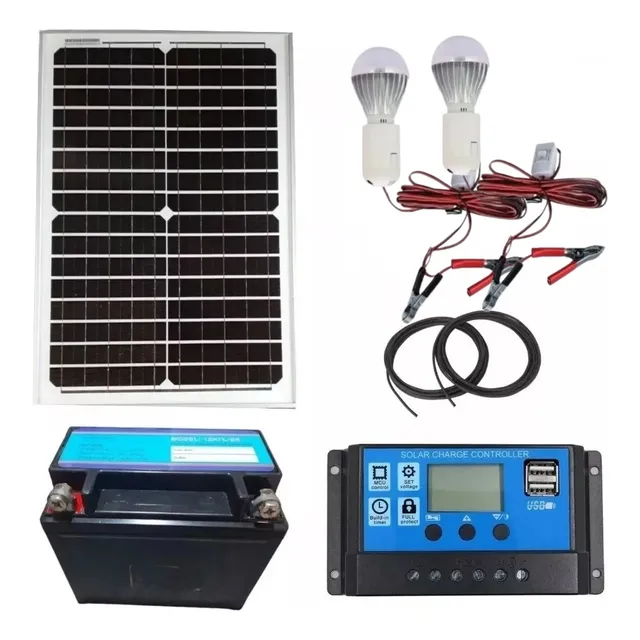 Kit Solar Luz Y Carga De Celular Camping  Abi Tecnología