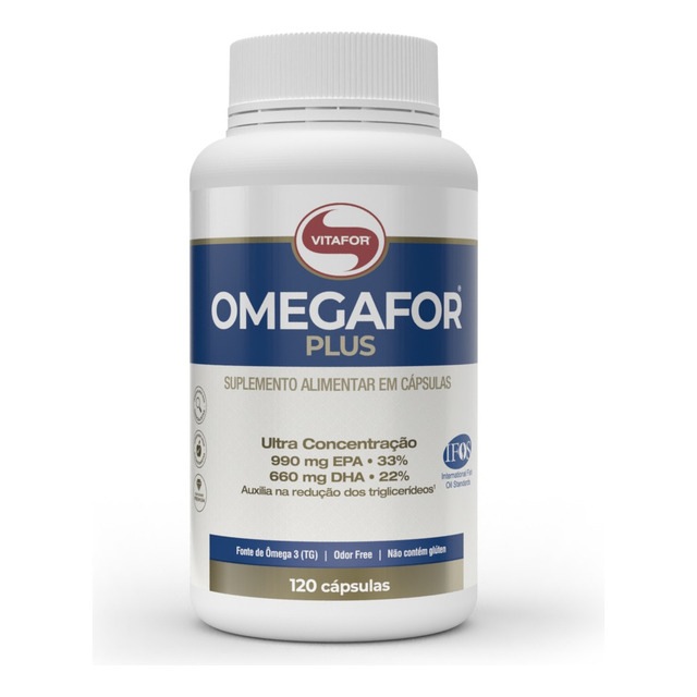 Omegafor Plus 120 Cápsulas Ômega 3 Vitafor Sem Sabor
