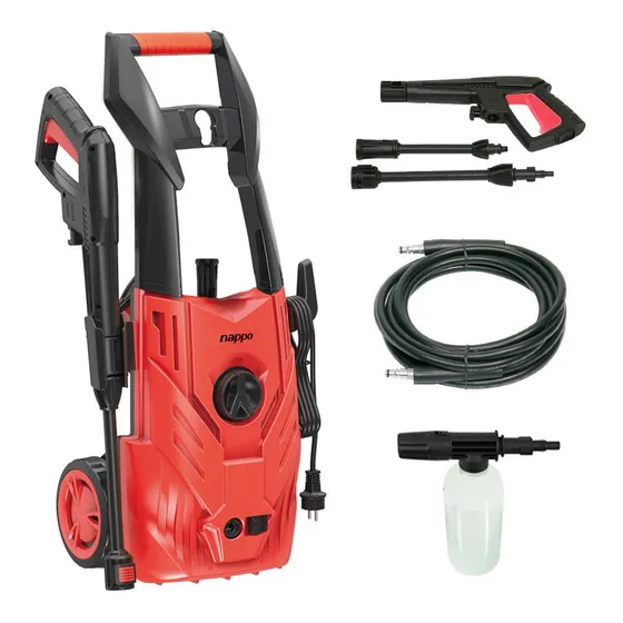 Hidrolavadora Nappo 1800w 130bar 6.5l/min Gran Potencia Color Rojo