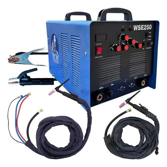 Inversora De Solda Tig 250a Ac/dc A/f Com Tocha Refrigerada
