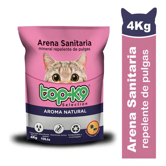 Arena Sanitaria Top-k9 Repelente De Pulgas 4kg