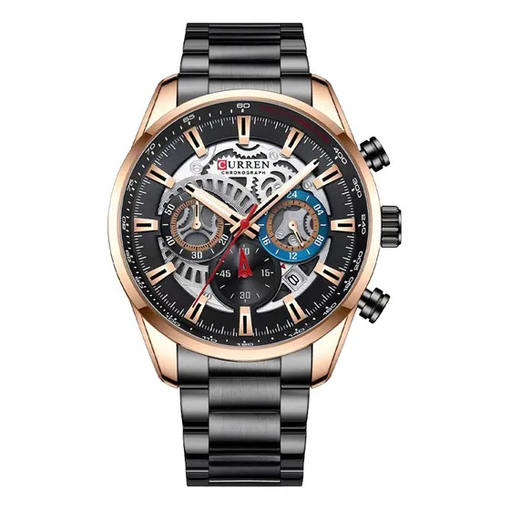 Reloj Cronógrafo De Curren 8391 Hombre Acero Inoxidable