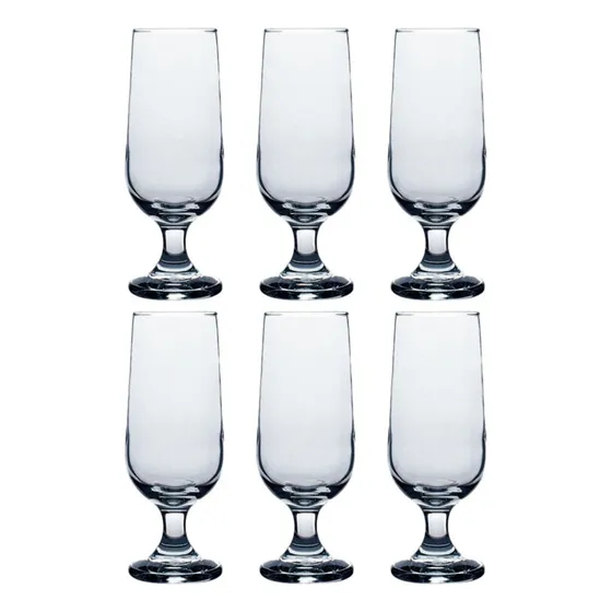 Jogo 6 Copos Taça De Vidro Chopp Hannover 300ml - Casa Linda