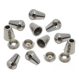 5 X 10 Piezas De Topes De Campana Para Extremos De Plata 5 X 10 Piezas De Topes De Campana Para Extremos De Plata