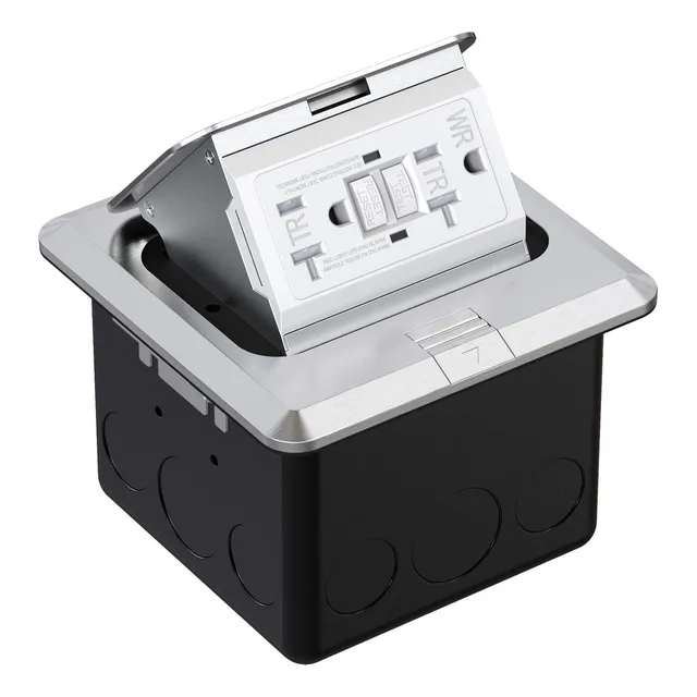 Pop Up Floor Outlet Covers Box 20 Amp De Acero Inoxidab...