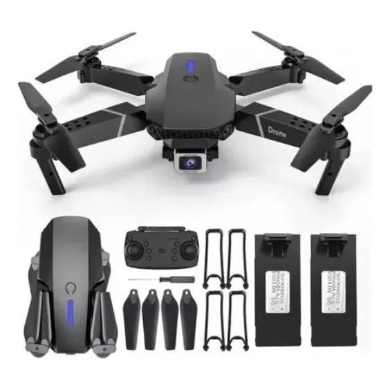 Mini Drone E88 Pro Com Câmera Dupla Wifi Com Case 2 Baterias Mini Drone E88 Pro Com Câmera Dupla Wifi Com Case 2 Baterias