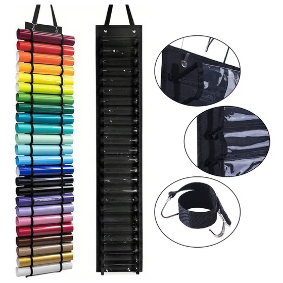 Organizador De Almacenamiento De Vinilo Con 24 Compartiments
