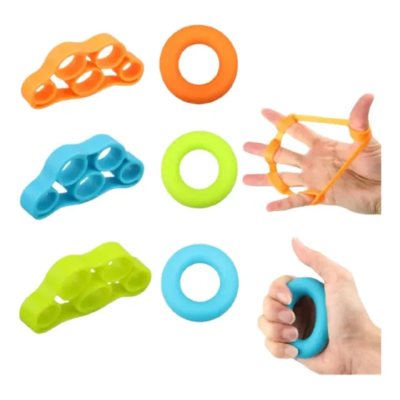 Hand Grip Ejercitador De Mano Y Dedos Fisioterapia X6 Uds