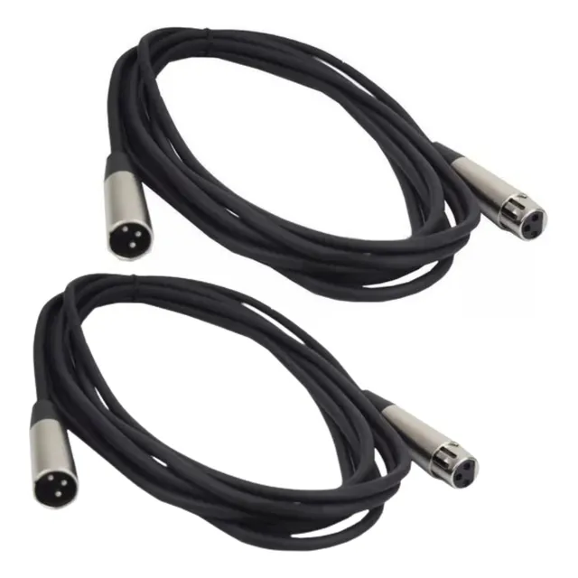 2 Cable 4 Metros Xlr Dmx Jack Canon A Macho Canon Microfono