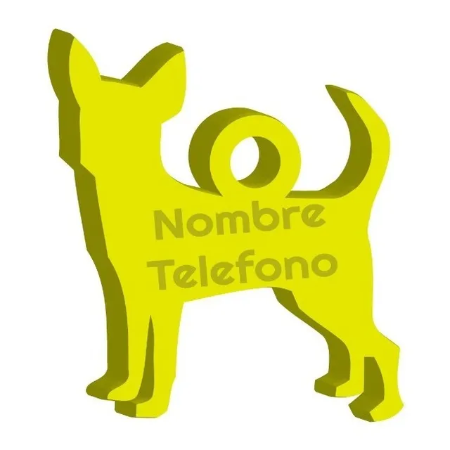 Placa Para Mascota Con Contorno De La Raza Varios Colores