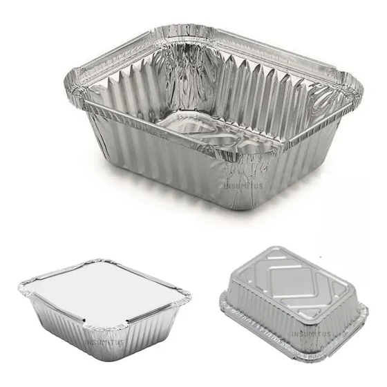 Envase De Aluminio C10 Con Tapa Termolaminada (20 Bandejas)