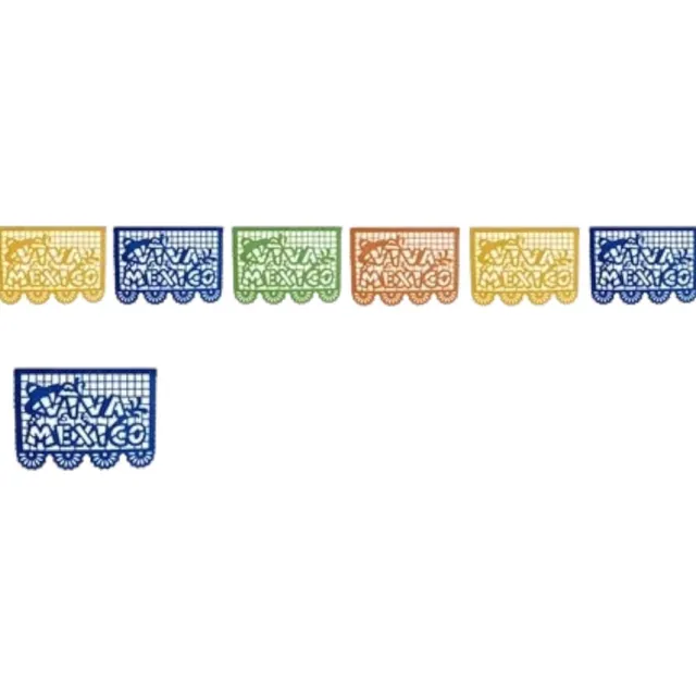 Banderin Guirnalda Mexicana Papel Seda Destello Floral 5mts
