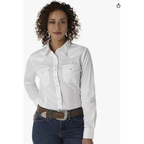 Wrangler Camisa Western Con Bolsillos A Presión Para Mujer