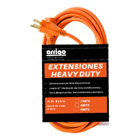 Extension Hd Naranja 1 Toma Hembra 8 Metros 7606 Arrigo Xavi