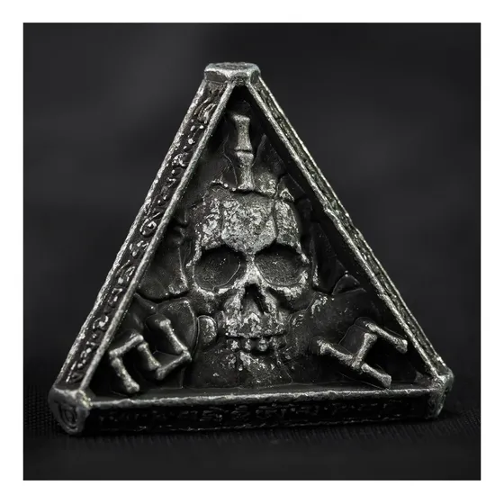 Jogo De Rpg Ud Dice Skull Metal E D&d Polyhedral Dice Com D4