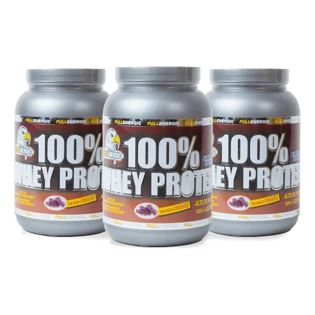 3x Suplemento En Polvo Proteína Suero De Leche Chocolate 3kg