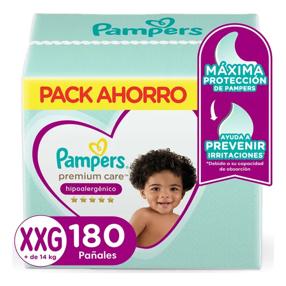 Pañales Desechables Pampers Premium Care Talla Xxg 180 Uds