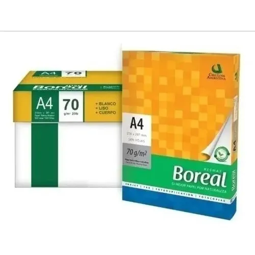 Kit 10 Resmas Boreal A4 70gr 21x29,7 Papel Blanco Alcalino