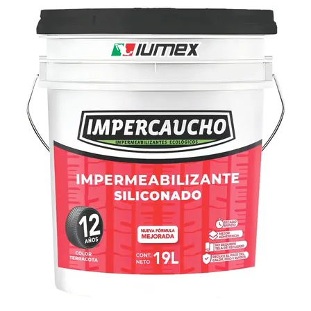 Impermeabilizante Impercaucho Ecologico Siliconado Rojo Terracota Mate