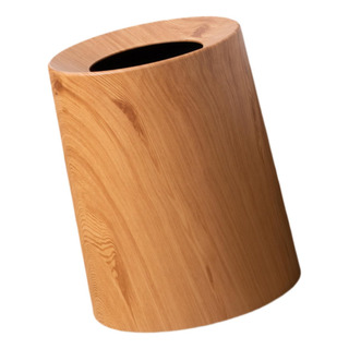 Bote De Basura Con Vetas De Madera Para El Hogar, Elegante, Bote De Basura Con Vetas De Madera Para El Hogar, Elegante,