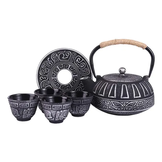 Juego De Té Coogou De Hierro Fundido, 800 Ml, 6 Pzs