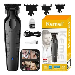 Barbeador Kemei Km-2299 Recarregável 5w Display Led Sem Fio