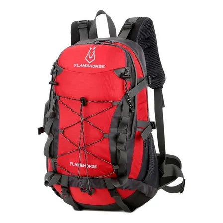 Mochila Trekking 45 Ltrs Impermeable Maleta Mano Senderismo Color Rojo