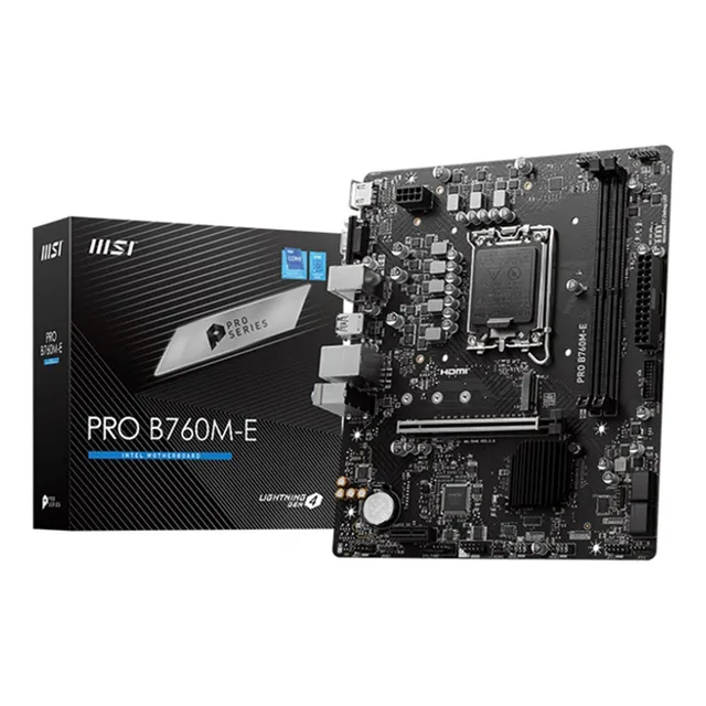 Tarjeta Madre Msi Pro B760m-e S-1700 2x Ddr5 6400 Hdmi Vga