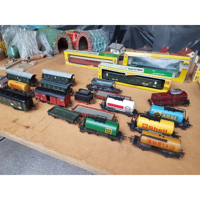 Coleccion Vagones Tren Fleischmann, Vias, Casas, Ferromodel
