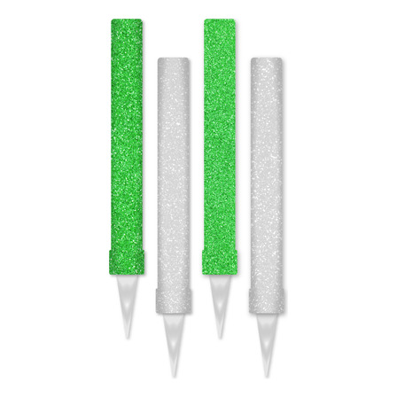 Pack 4 Bengalas De Ferro Gibre Verde Y Blanca Para Tortas Pack 4 Bengalas De Ferro Gibre Verde Y Blanca Para Tortas