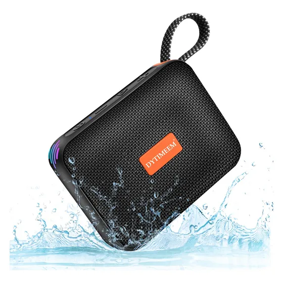 Mini Bocina Bluetooth 5.3 Dytimeem, Altavoz Inalámbrico Portátil, Impermeable IPX7, Sonido Estéreo Potente, Subwoofer, TWS, Micrófono Integrado, Tamaño Pequeño Para Viajes y Deportes