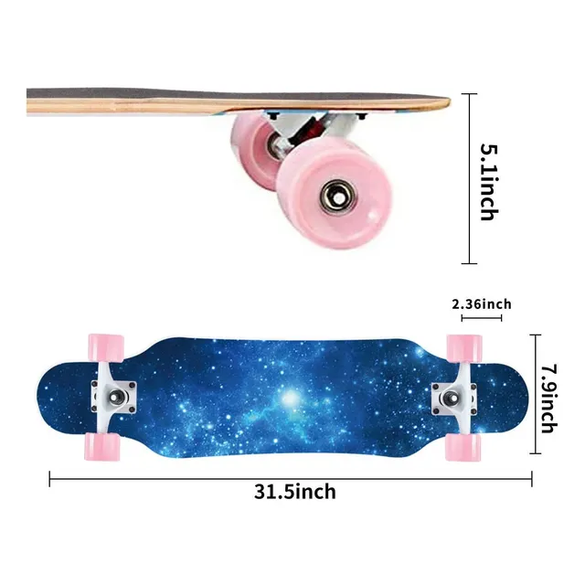 Skateboards Longboard 31  Mini Tabla Larga Para Adulto Niño