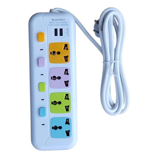 Enchufe Zapatilla Universal Entrada Usb Alargador Hogar Blanco Enchufe Zapatilla Universal Entrada Usb Alargador Hogar Blanco