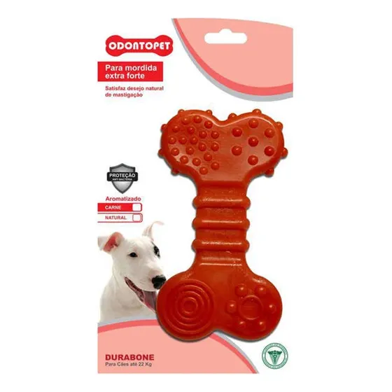 Brinquedo Mordedor Pra Cães Resistente Odontopet Osso Flat G